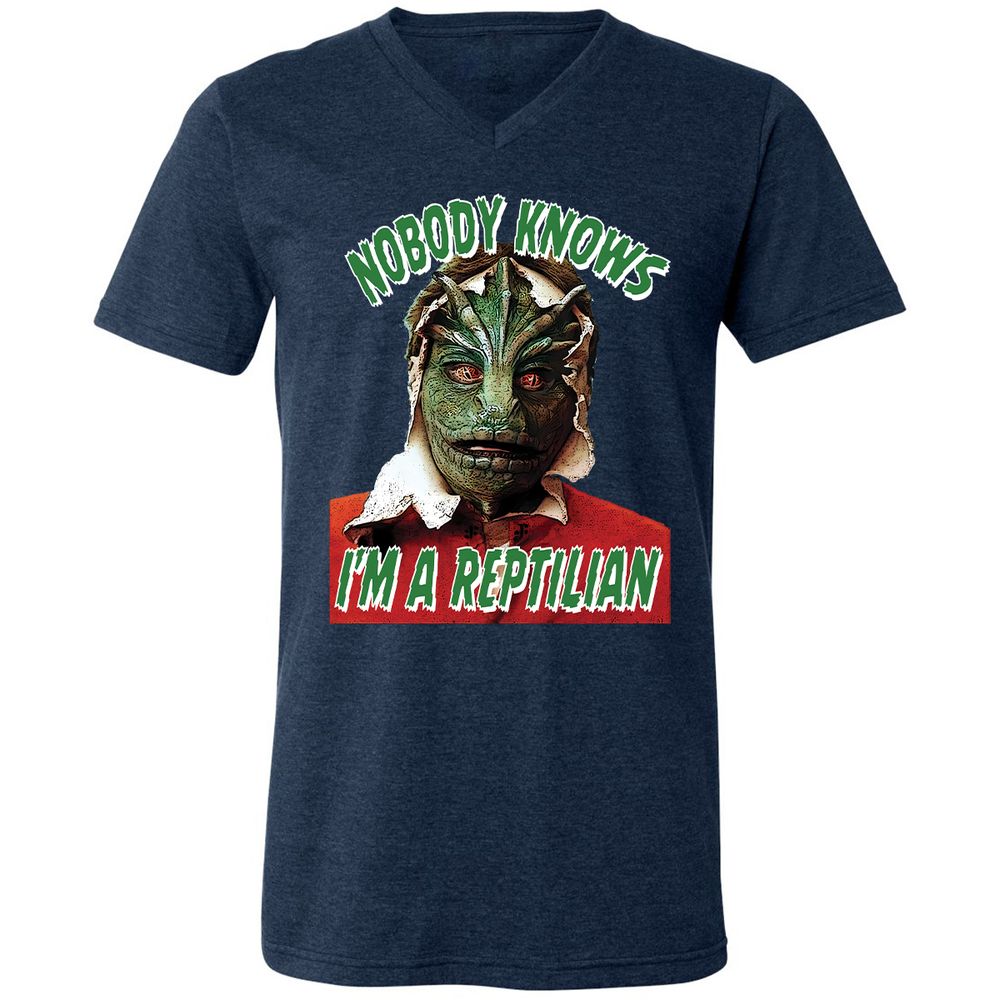 Unisex V-Neck T-Shirt - 3BEGK8AX - Heather Navy - 15