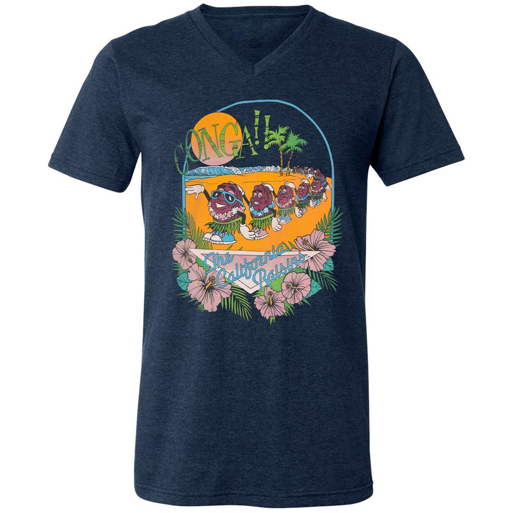 Unisex V-Neck T-Shirt - 8EHVT8N9 - Heather Navy - 15