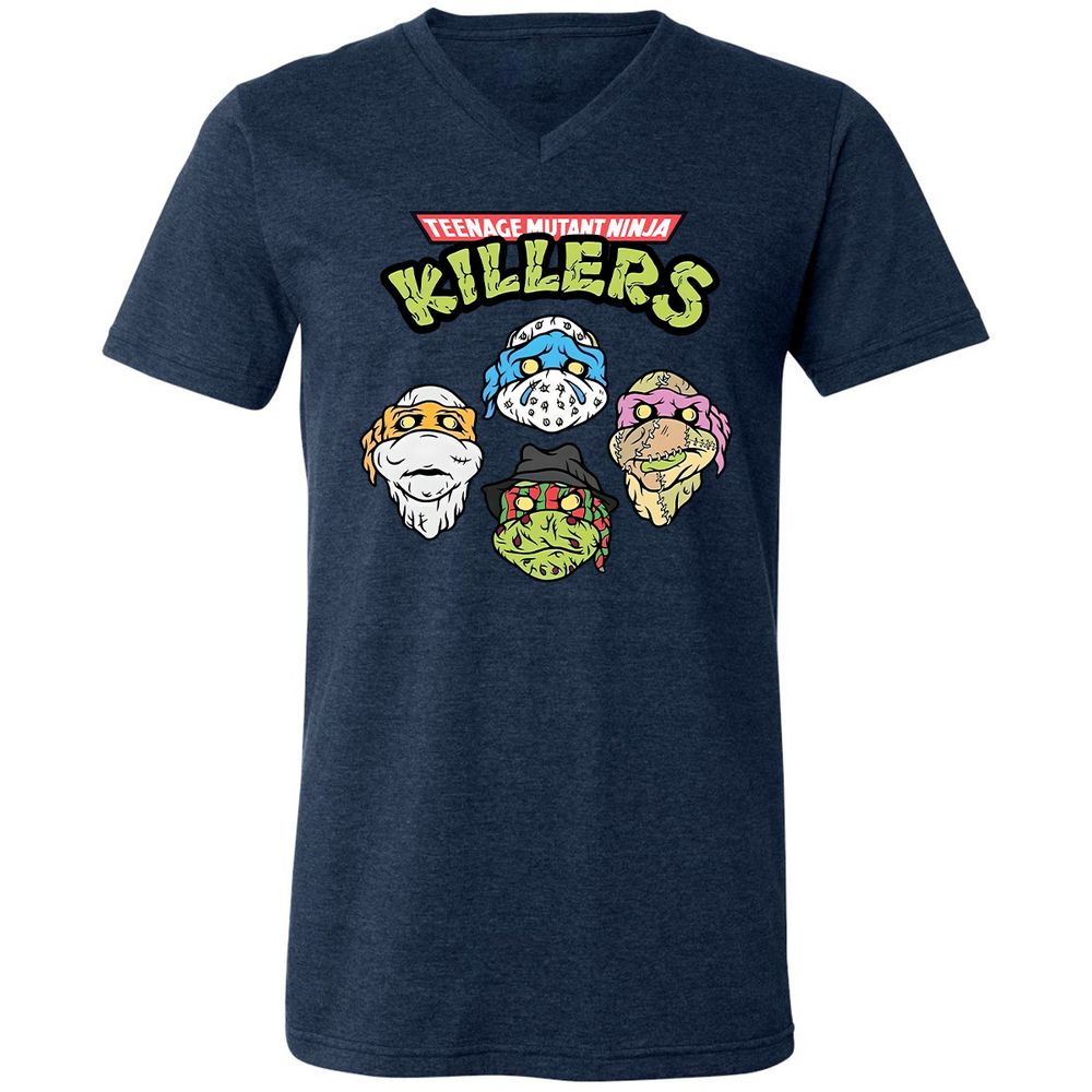 Unisex V-Neck T-Shirt - DLRR13F2 - Heather Navy - 15