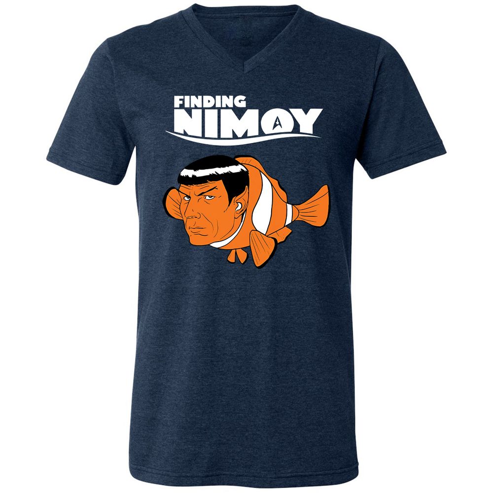 Unisex V-Neck T-Shirt - 3S12RJ3G - Heather Navy - 15