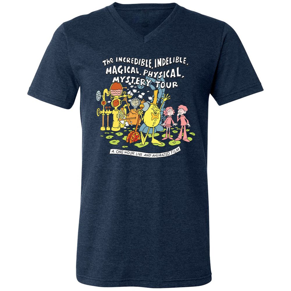 Unisex V-Neck T-Shirt - FS4GFKY3 - Heather Navy - 15