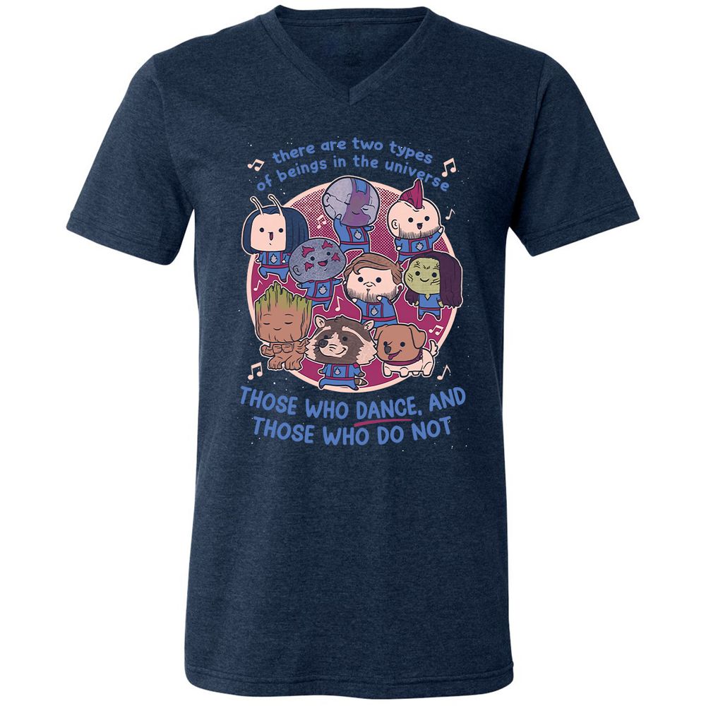 Unisex V-Neck T-Shirt - AXH7DPYF - Heather Navy - 15