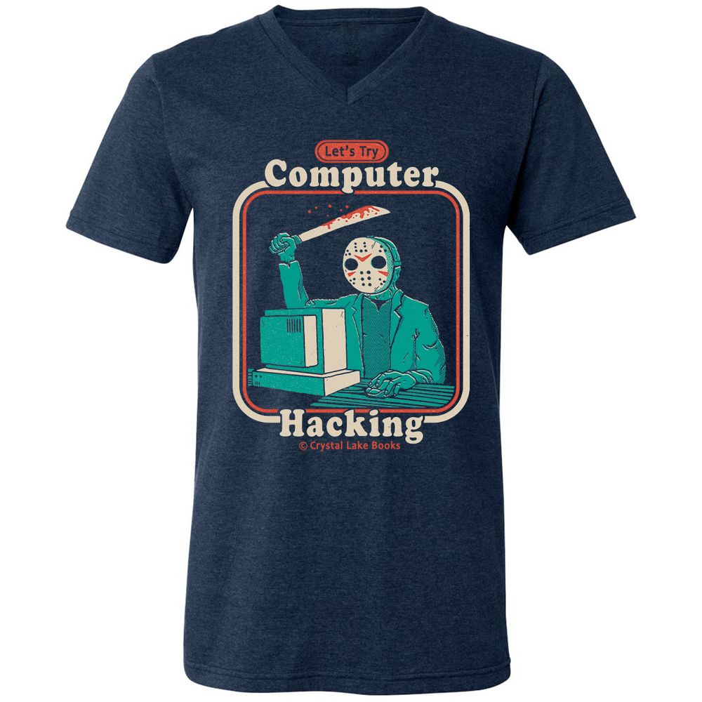 Unisex V-Neck T-Shirt - RGBF95VM - Heather Navy - 15