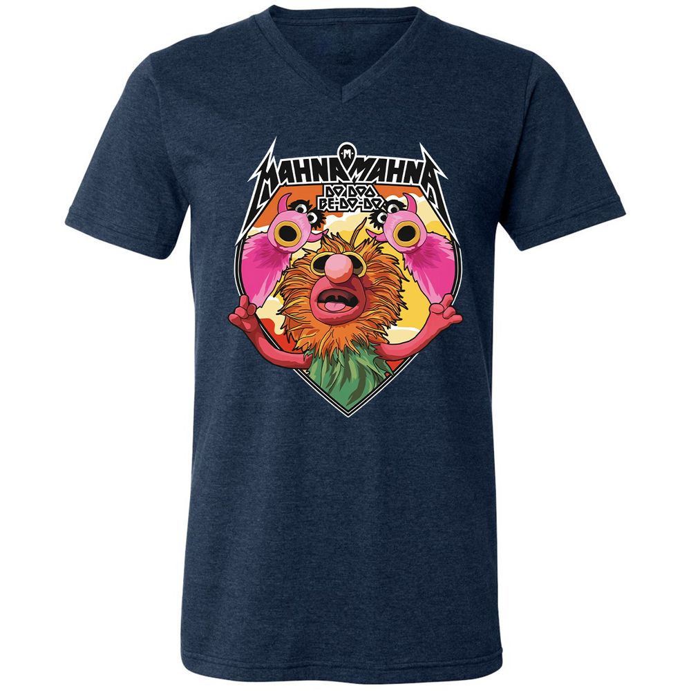 Unisex V-Neck T-Shirt - CSVSC2VL - Heather Navy - 15