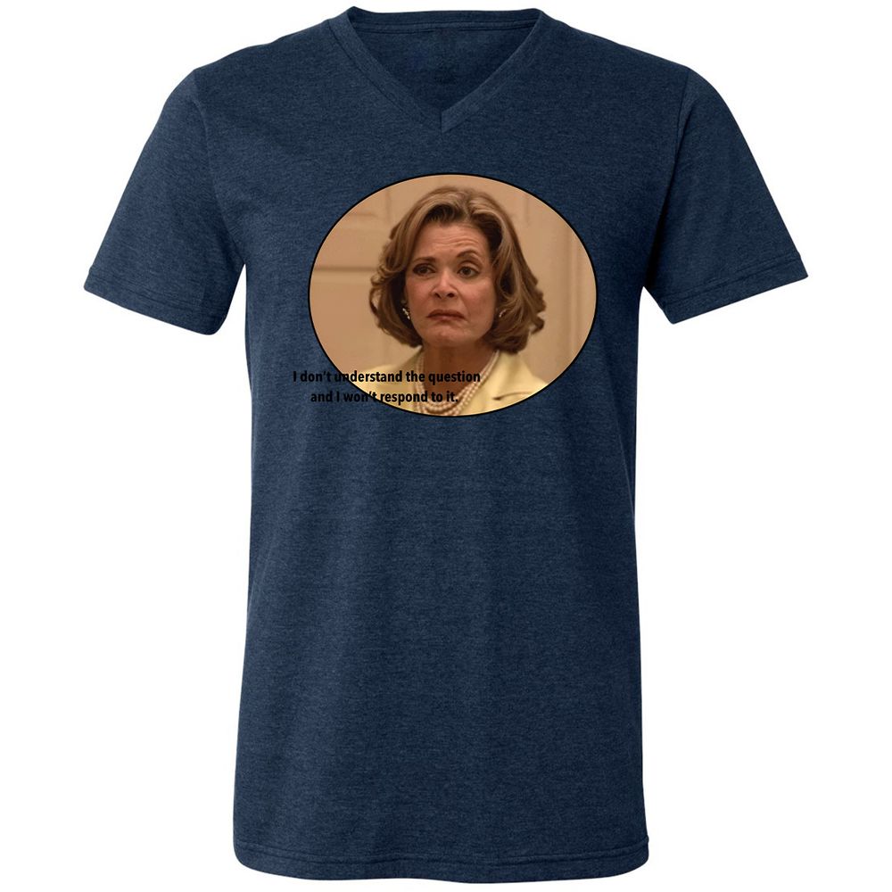Unisex V-Neck T-Shirt - ZPYPUV49 - Heather Navy - 15
