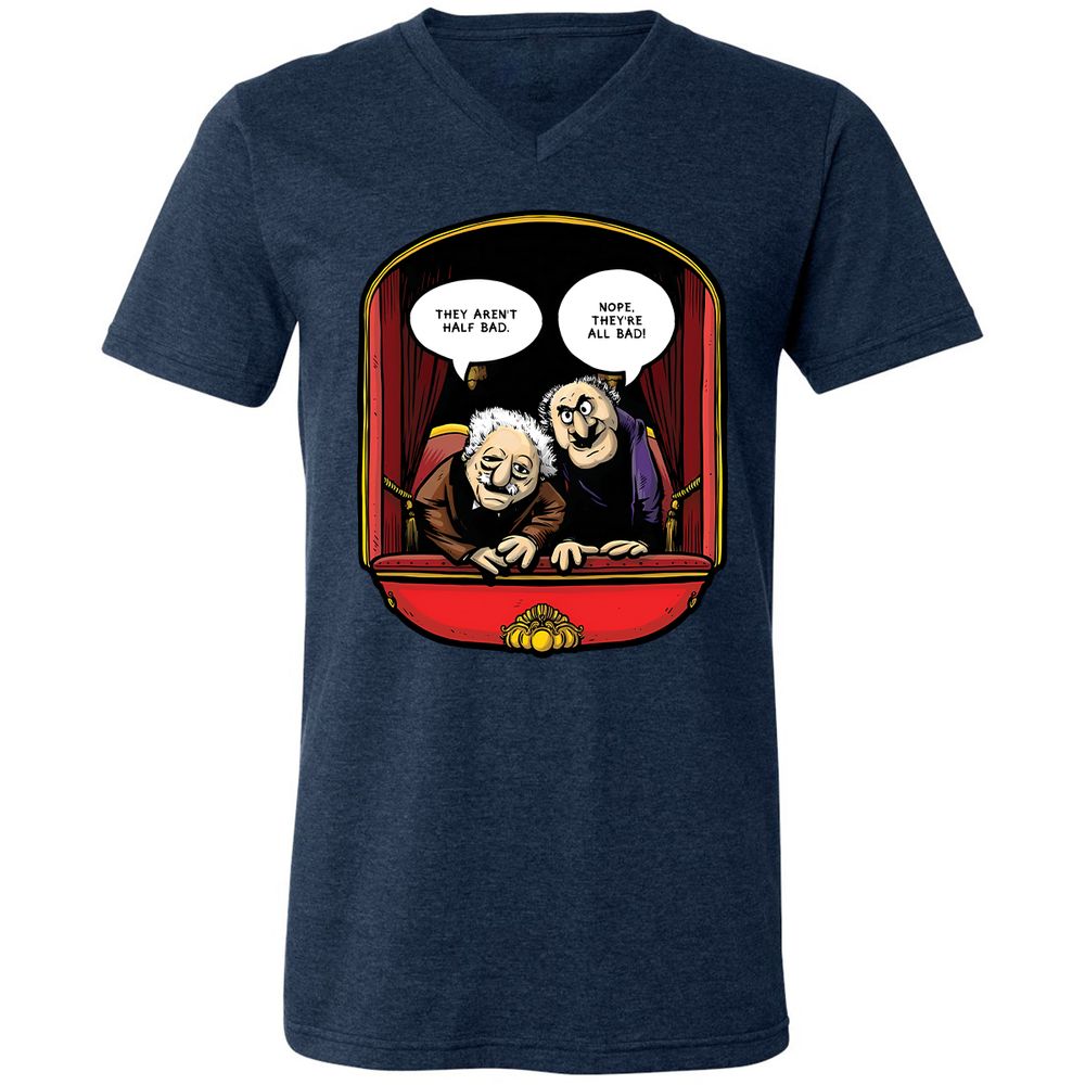 Statler and Waldorf (All Bad) - Heather Navy - 15