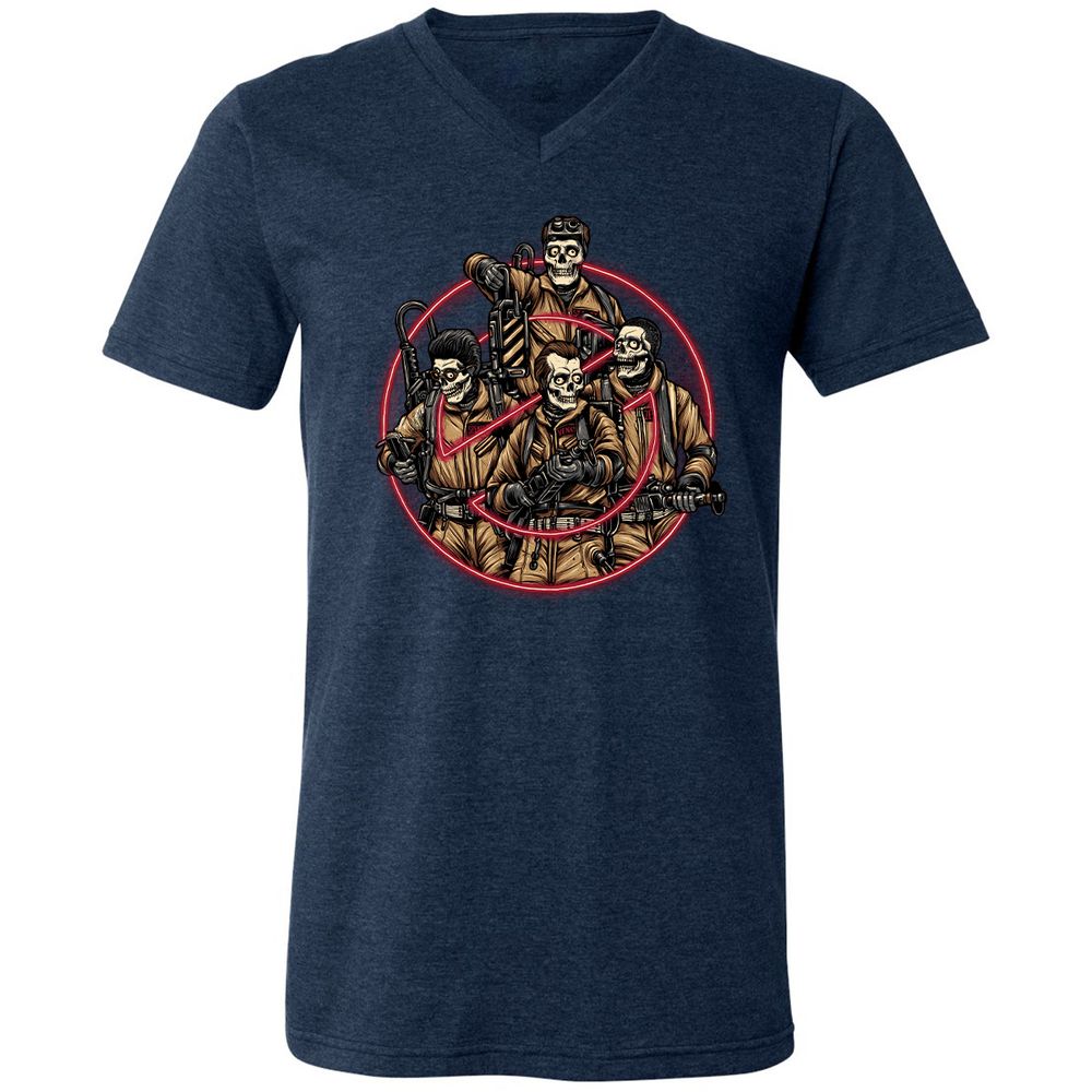 Unisex V-Neck T-Shirt - STEKUBZJ - Heather Navy - 15