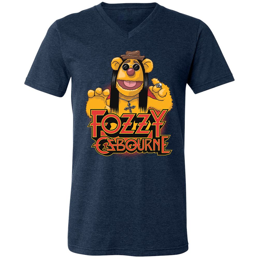 Unisex V-Neck T-Shirt - NV2FPBQC - Heather Navy - 15