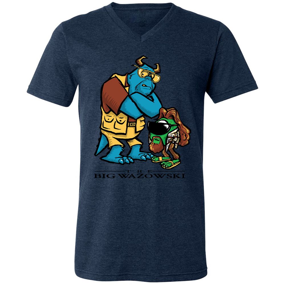 Unisex V-Neck T-Shirt - MWK2U7AQ - Heather Navy - 15