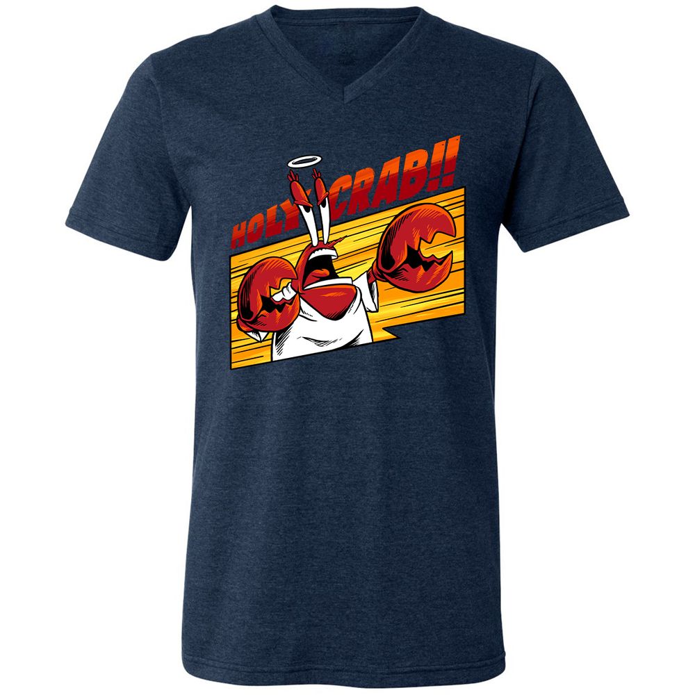 Unisex V-Neck T-Shirt - 9KQY65US - Heather Navy - 15