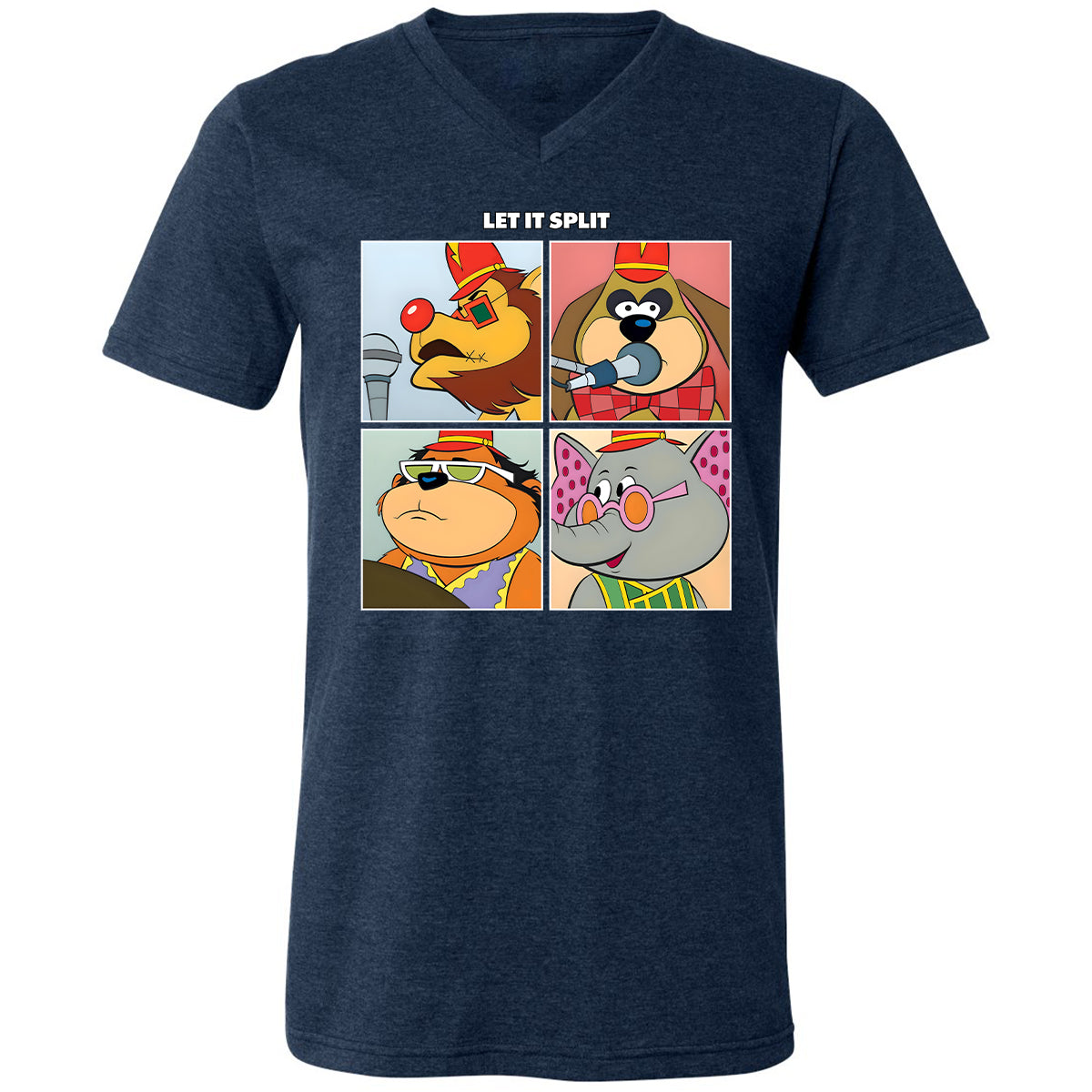 Unisex V-Neck T-Shirt - ZE2E4P57 - Heather Navy - 15