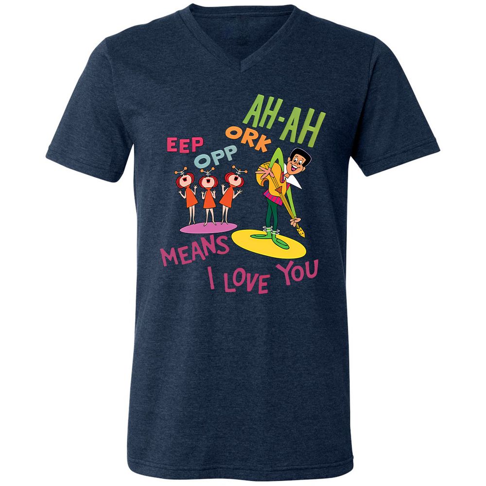 Unisex V-Neck T-Shirt - PMV94T13 - Heather Navy - 15