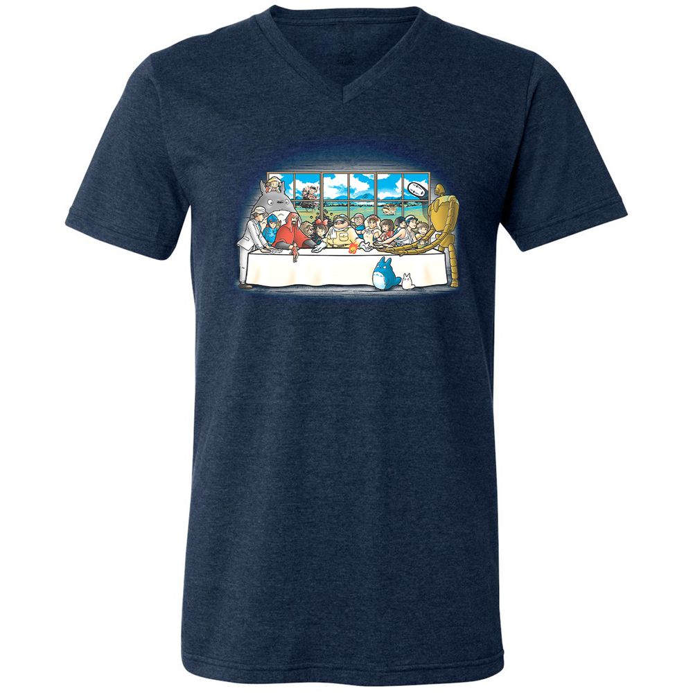 Unisex V-Neck T-Shirt - EMNYQRNP - Heather Navy - 15