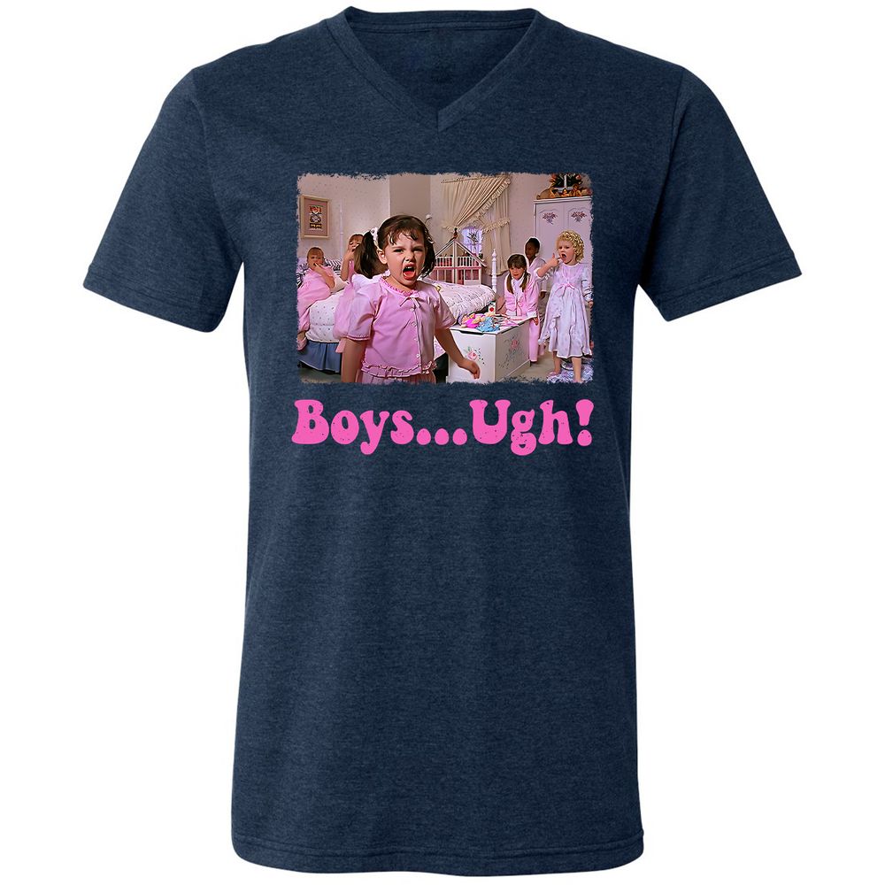 Unisex V-Neck T-Shirt - 7X4W4YJ3 - Heather Navy - 15
