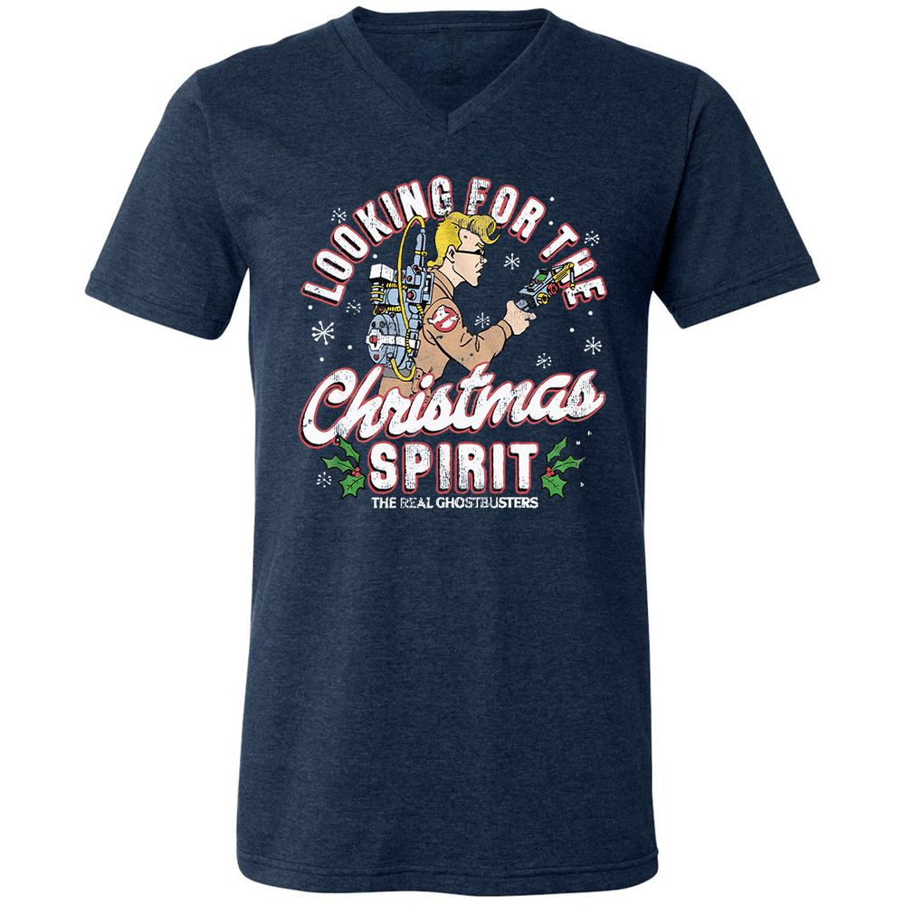 Unisex V-Neck T-Shirt - NBBQM2MS - Heather Navy - 15