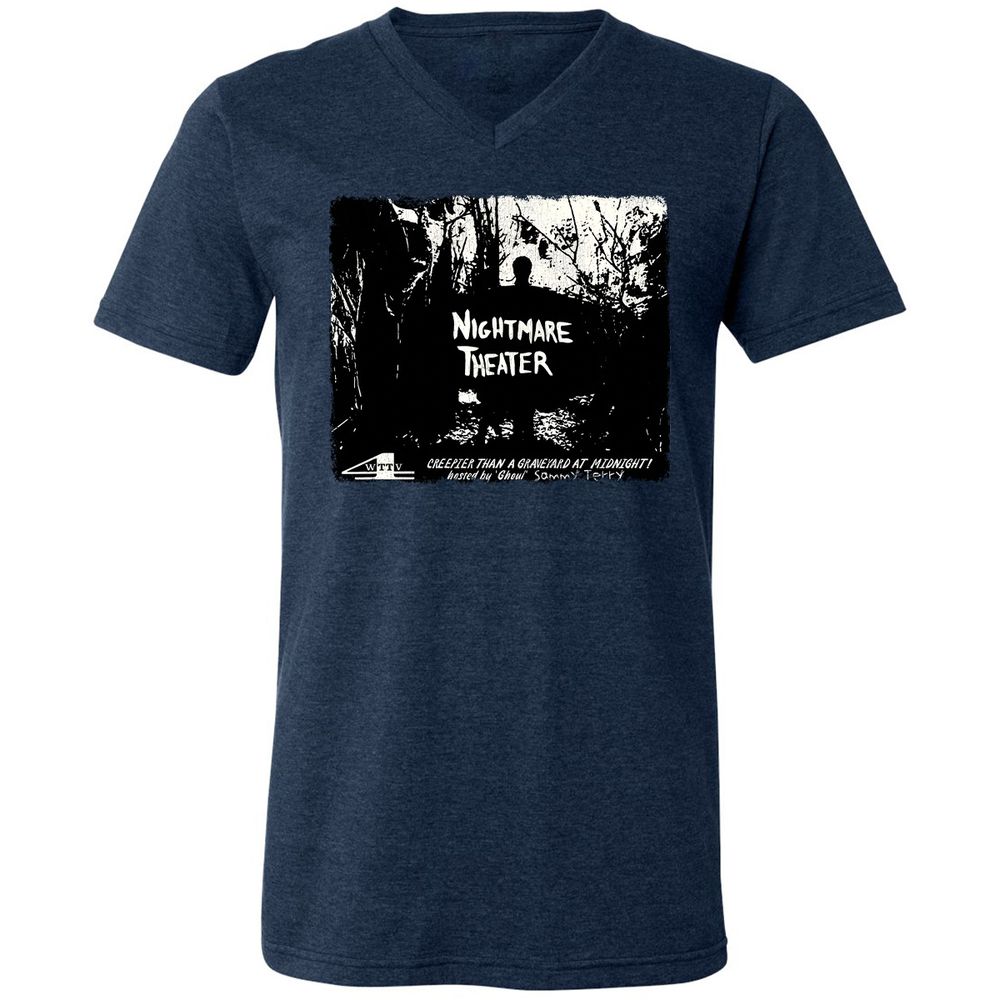 Unisex V-Neck T-Shirt - TNEXB49M - Heather Navy - 15