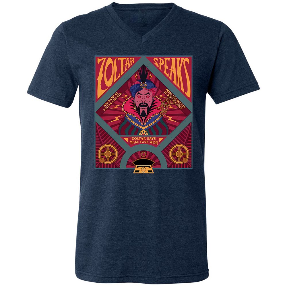 Unisex V-Neck T-Shirt - 6ZF713BD - Heather Navy - 15