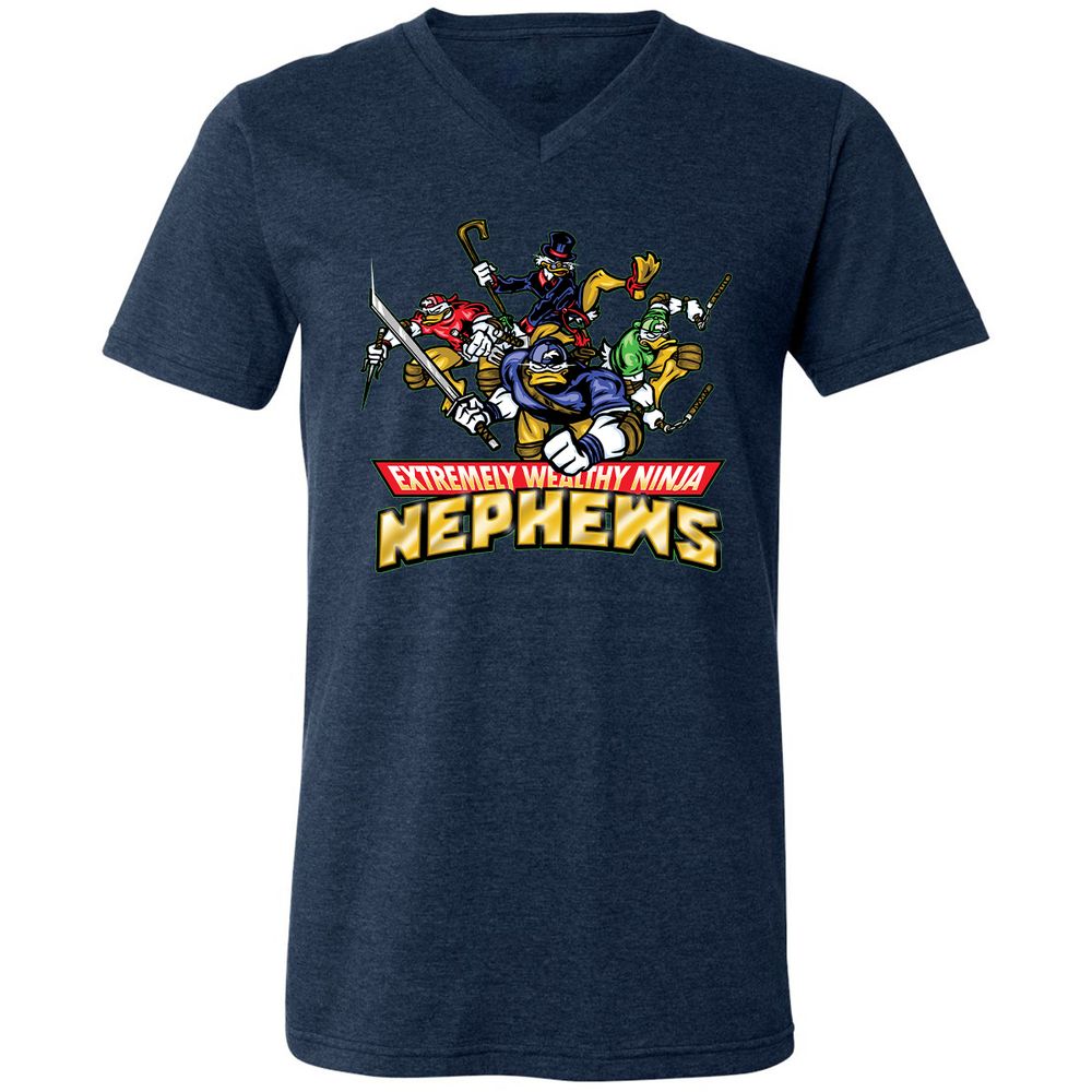 Unisex V-Neck T-Shirt - VZZY31PT - Heather Navy - 15