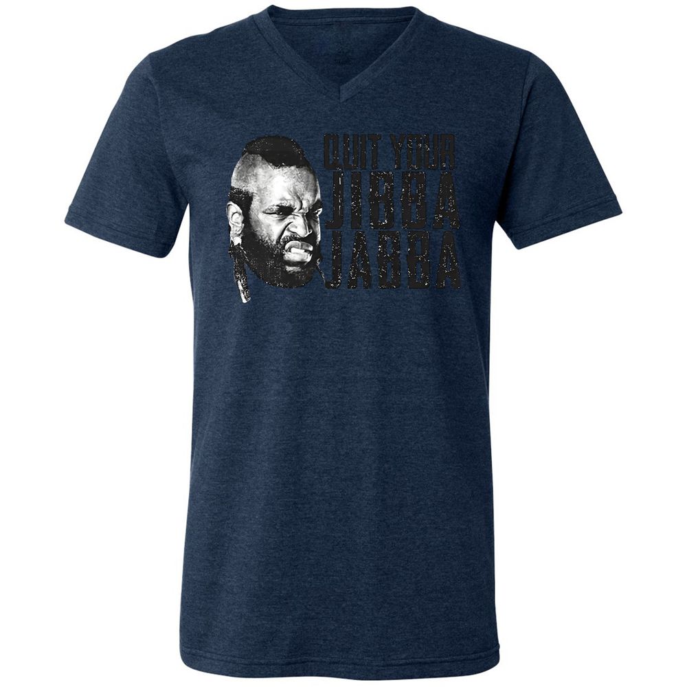 Unisex V-Neck T-Shirt - TLUMHTFQ - Heather Navy - 15