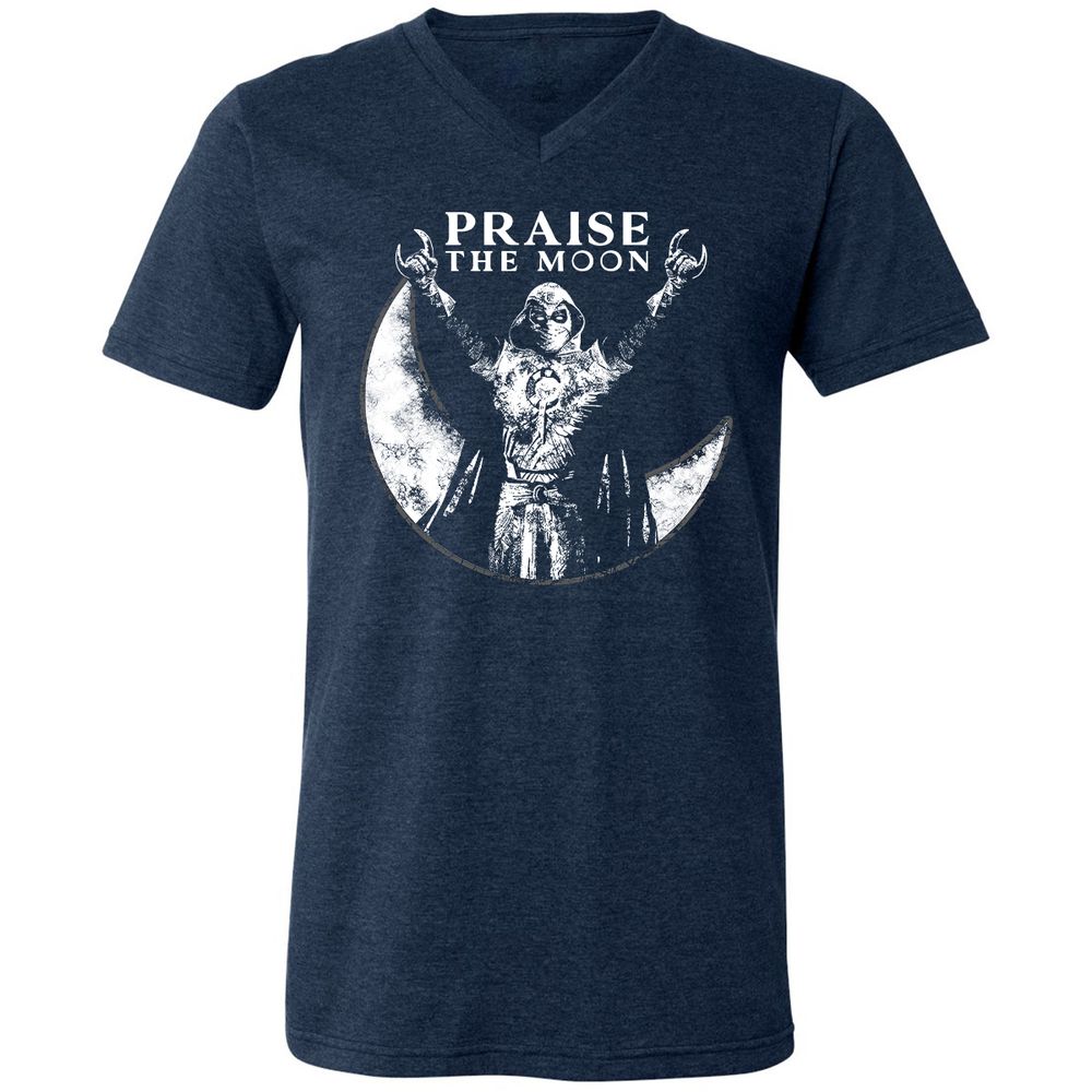 Unisex V-Neck T-Shirt - R1N1REXV - Heather Navy - 15