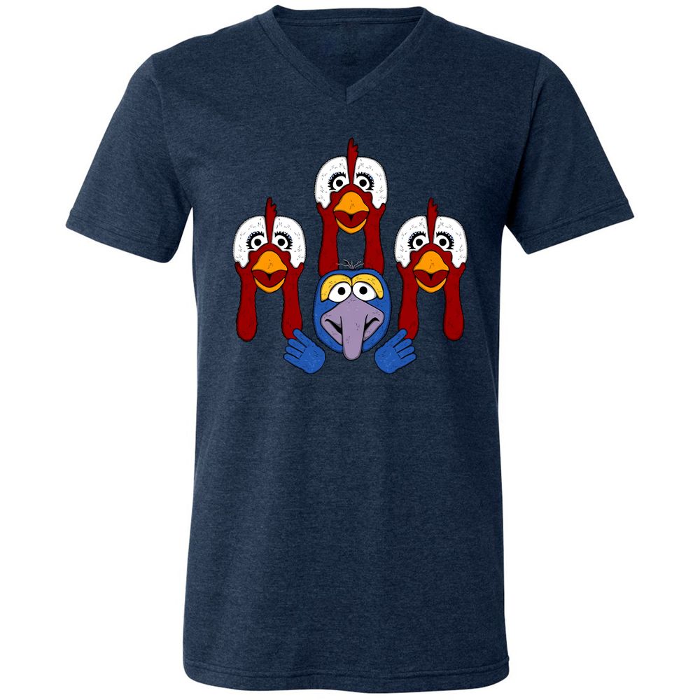 Unisex V-Neck T-Shirt - KV7TS52U - Heather Navy - 15
