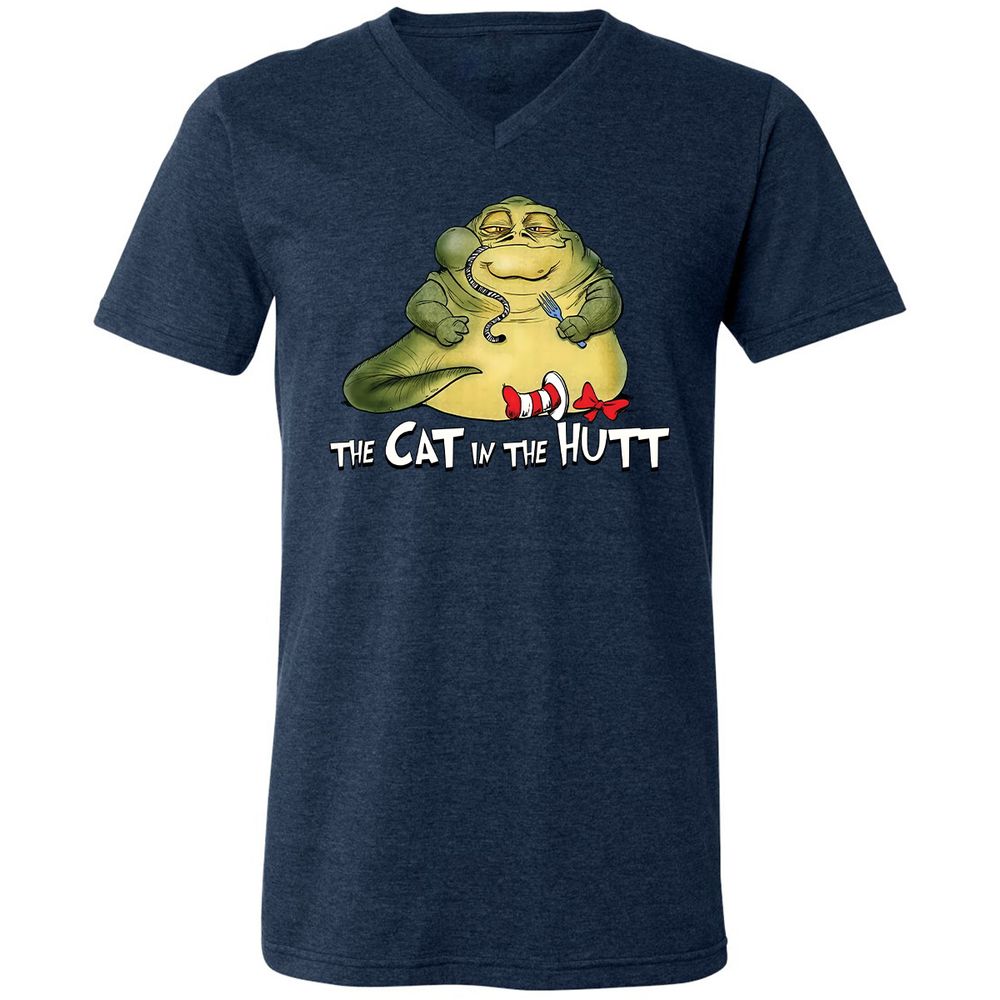 Unisex V-Neck T-Shirt - T5PXPWLN - Heather Navy - 15