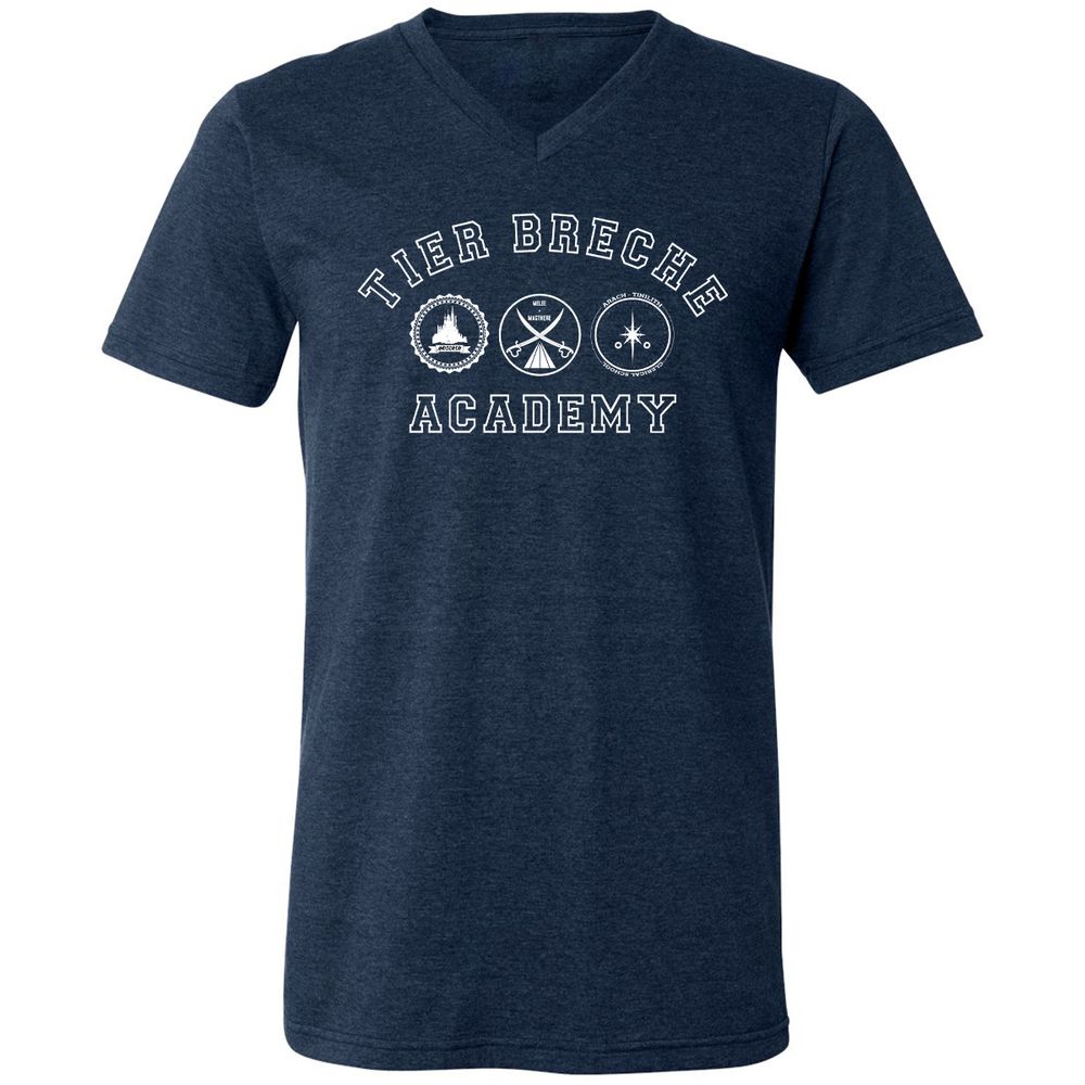 Unisex V-Neck T-Shirt - 5HDFC5CF - Heather Navy - 15