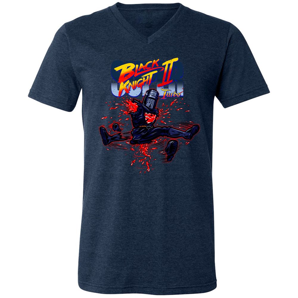 Unisex V-Neck T-Shirt - U71SZC5N - Heather Navy - 15