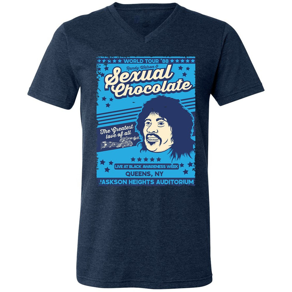 Unisex V-Neck T-Shirt - YM7GA5E7 - Heather Navy - 15