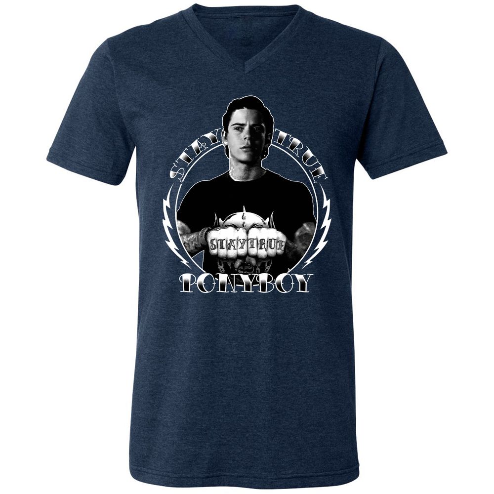Unisex V-Neck T-Shirt - VDPX45DT - Heather Navy - 15
