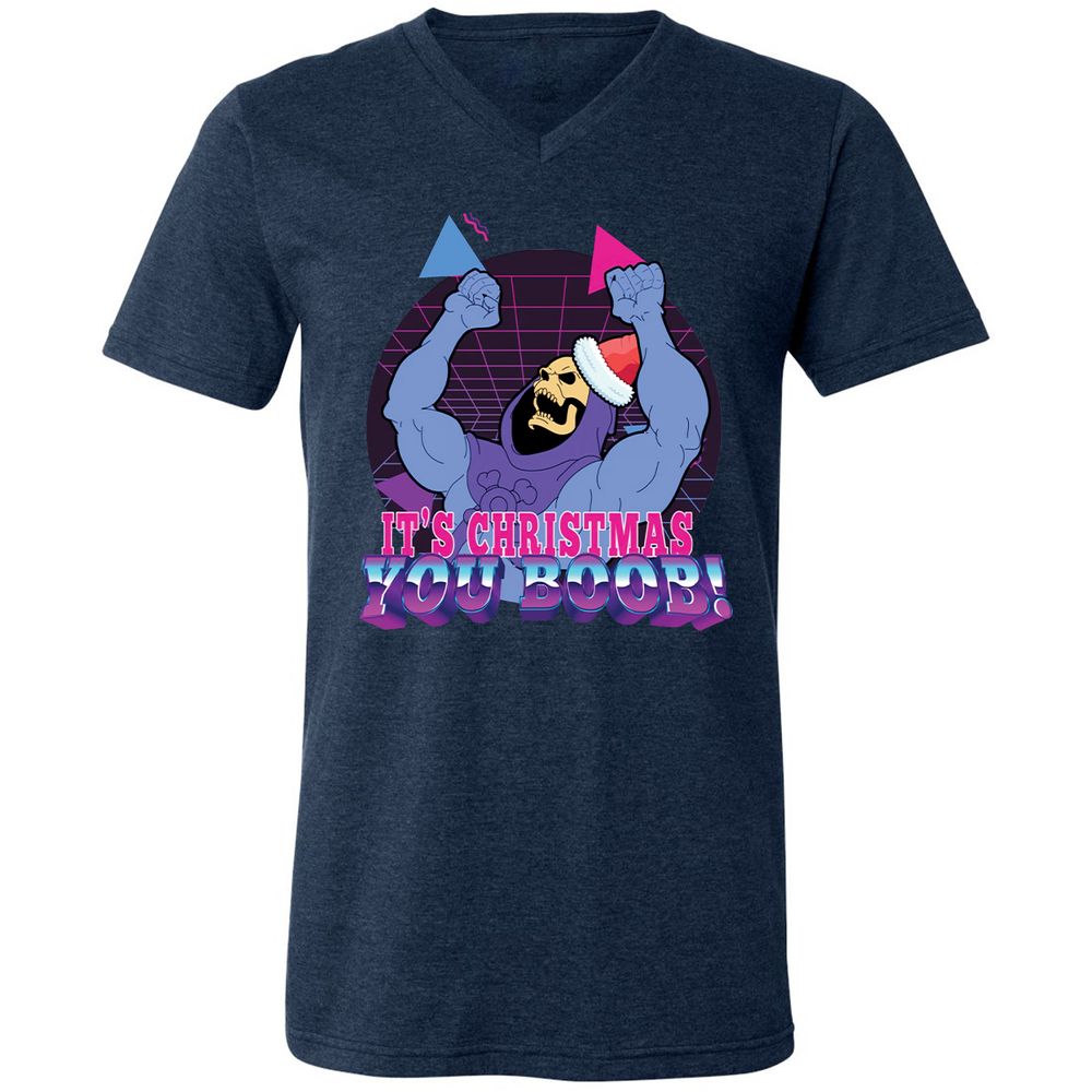 Unisex V-Neck T-Shirt - EV5FHZGD - Heather Navy - 15