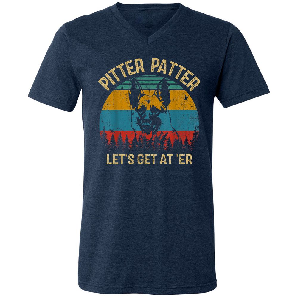 Unisex V-Neck T-Shirt - VYGLN8F2 - Heather Navy - 15