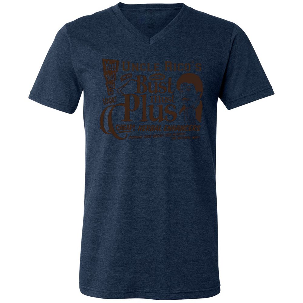 Unisex V-Neck T-Shirt - HGAUQ1ZV - Heather Navy - 15