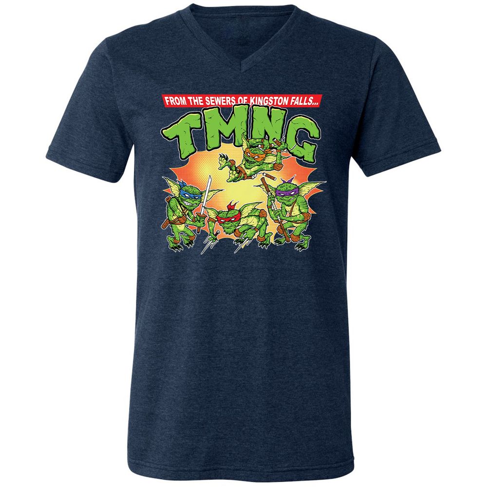 Unisex V-Neck T-Shirt - ET3QETBT - Heather Navy - 15