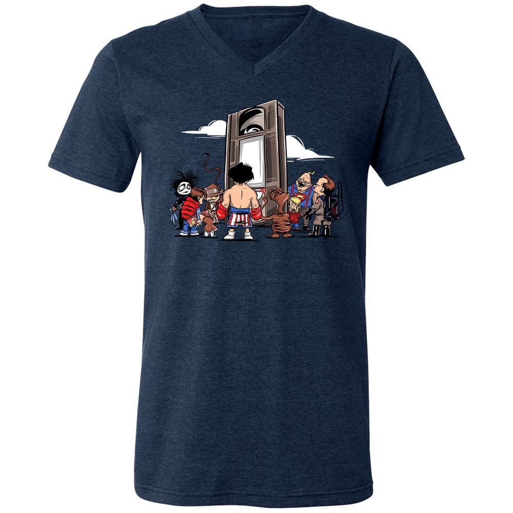 Unisex V-Neck T-Shirt - AN7LFMPE - Heather Navy - 15