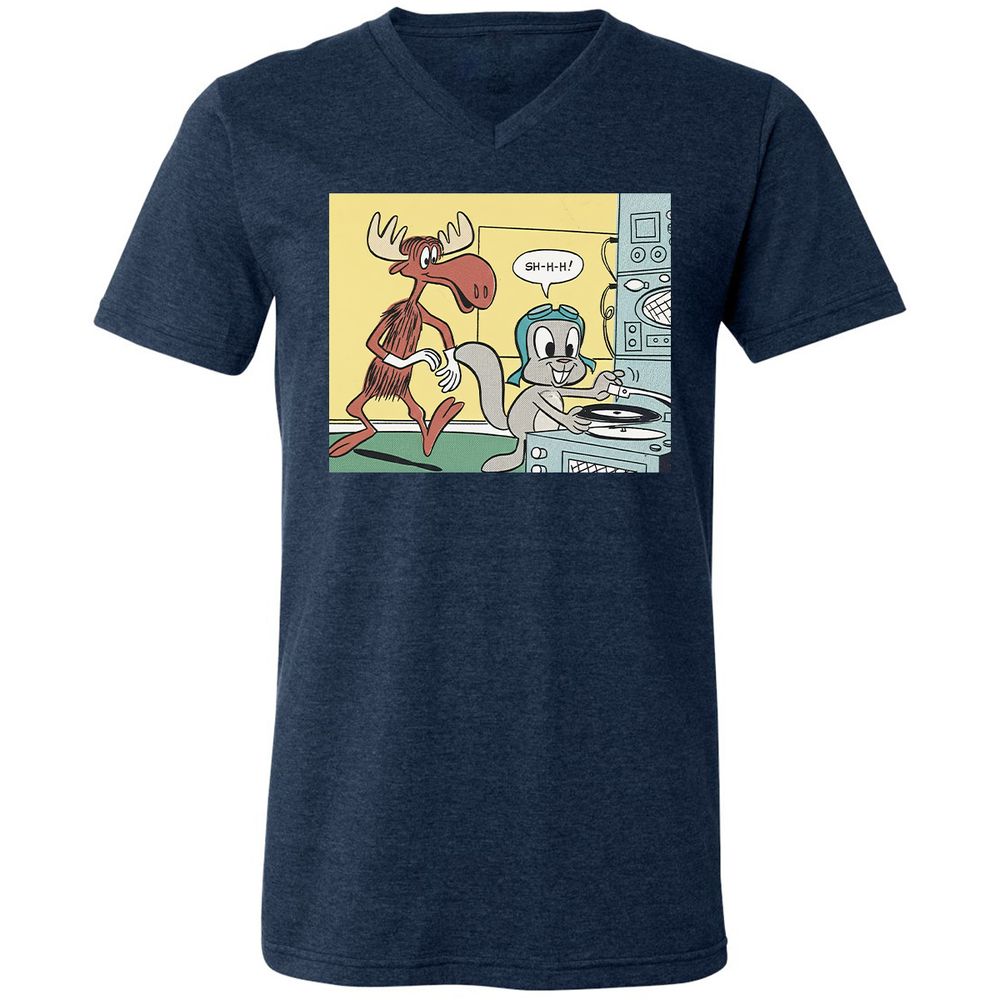 Unisex V-Neck T-Shirt - WCEEEAD6 - Heather Navy - 15