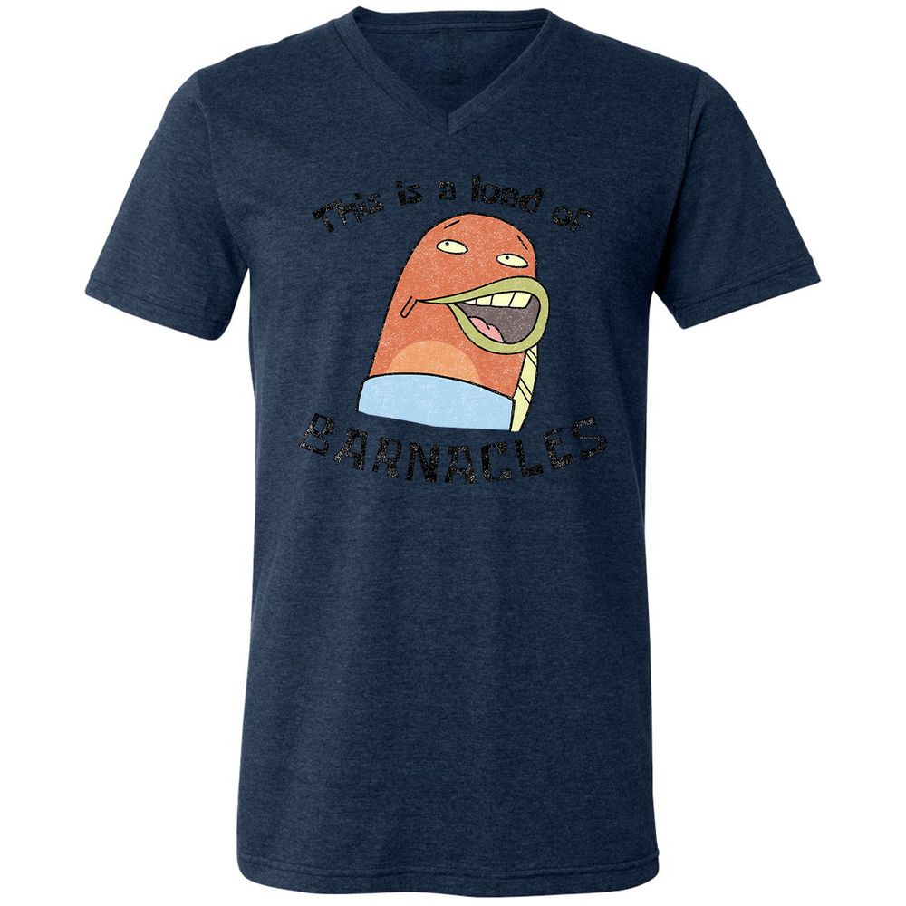 Unisex V-Neck T-Shirt - JJVUQG65 - Heather Navy - 15