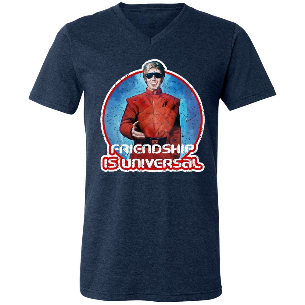 Unisex V-Neck T-Shirt - 7V5EEF2R - Heather Navy - 15