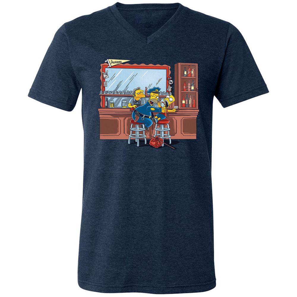 Unisex V-Neck T-Shirt - G68N91D2 - Heather Navy - 15