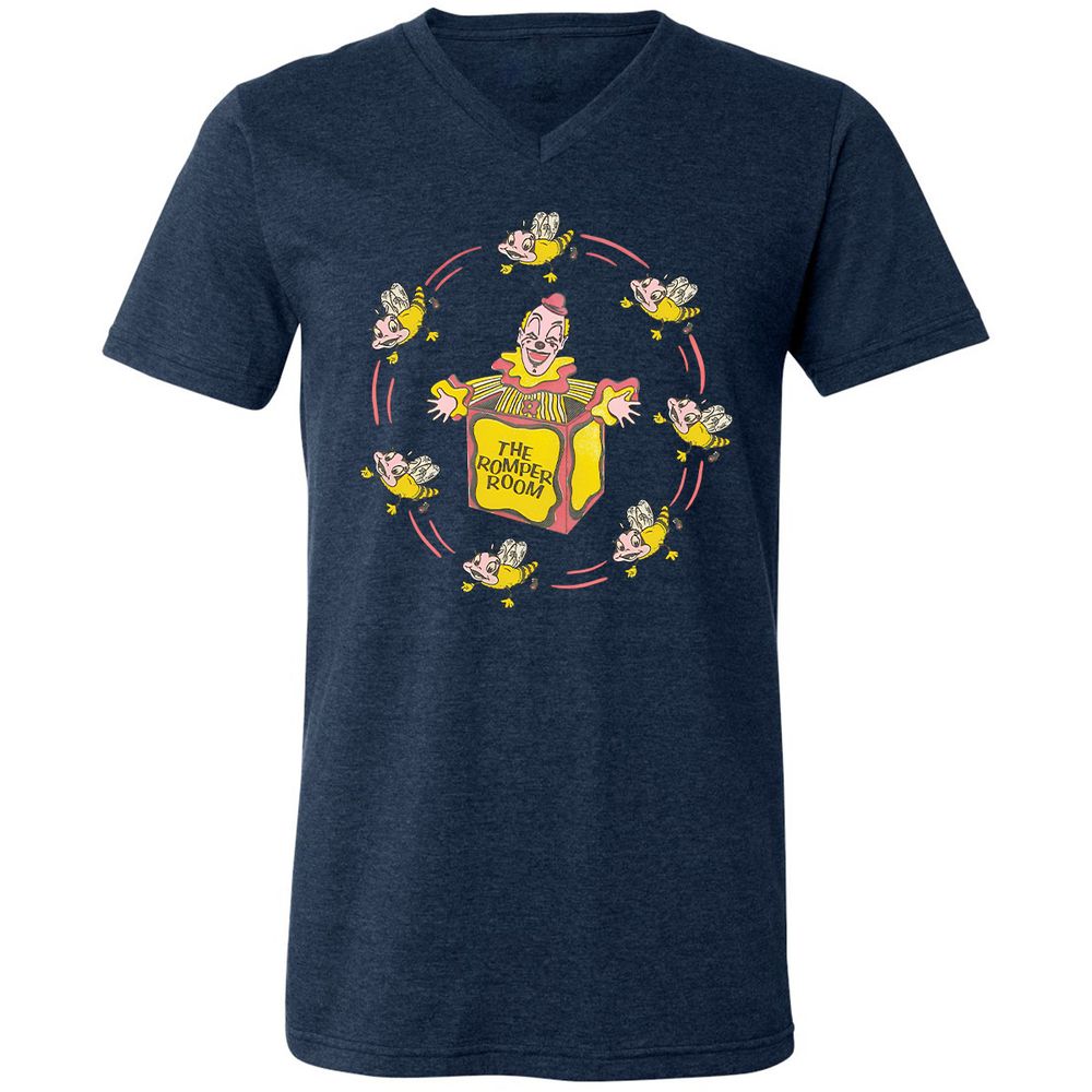 Unisex V-Neck T-Shirt - RL14QXK4 - Heather Navy - 15