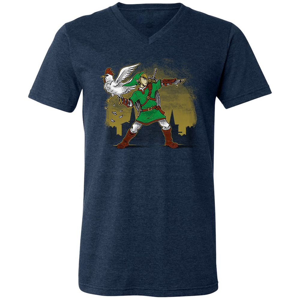 Unisex V-Neck T-Shirt - 22X2TYXZ - Heather Navy - 15