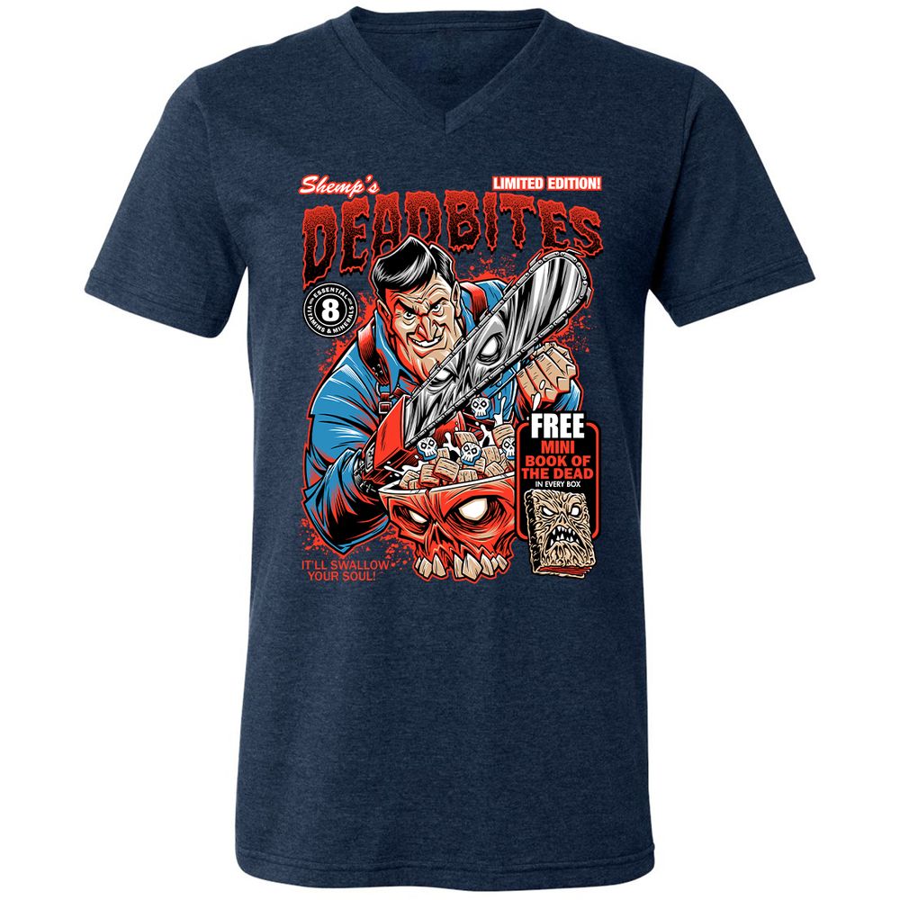 Unisex V-Neck T-Shirt - FWB1YVTZ - Heather Navy - 15