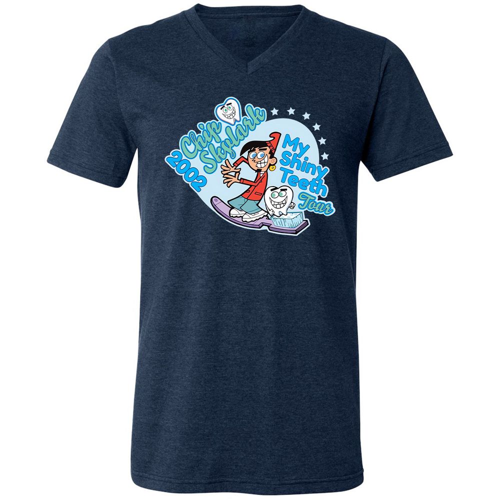 Unisex V-Neck T-Shirt - 5S9KFKLK - Heather Navy - 15