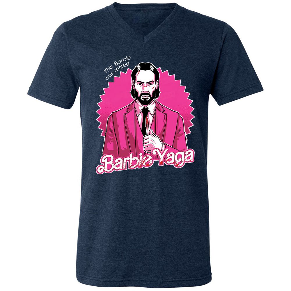 Unisex V-Neck T-Shirt - KEVDZ3J6 - Heather Navy - 15