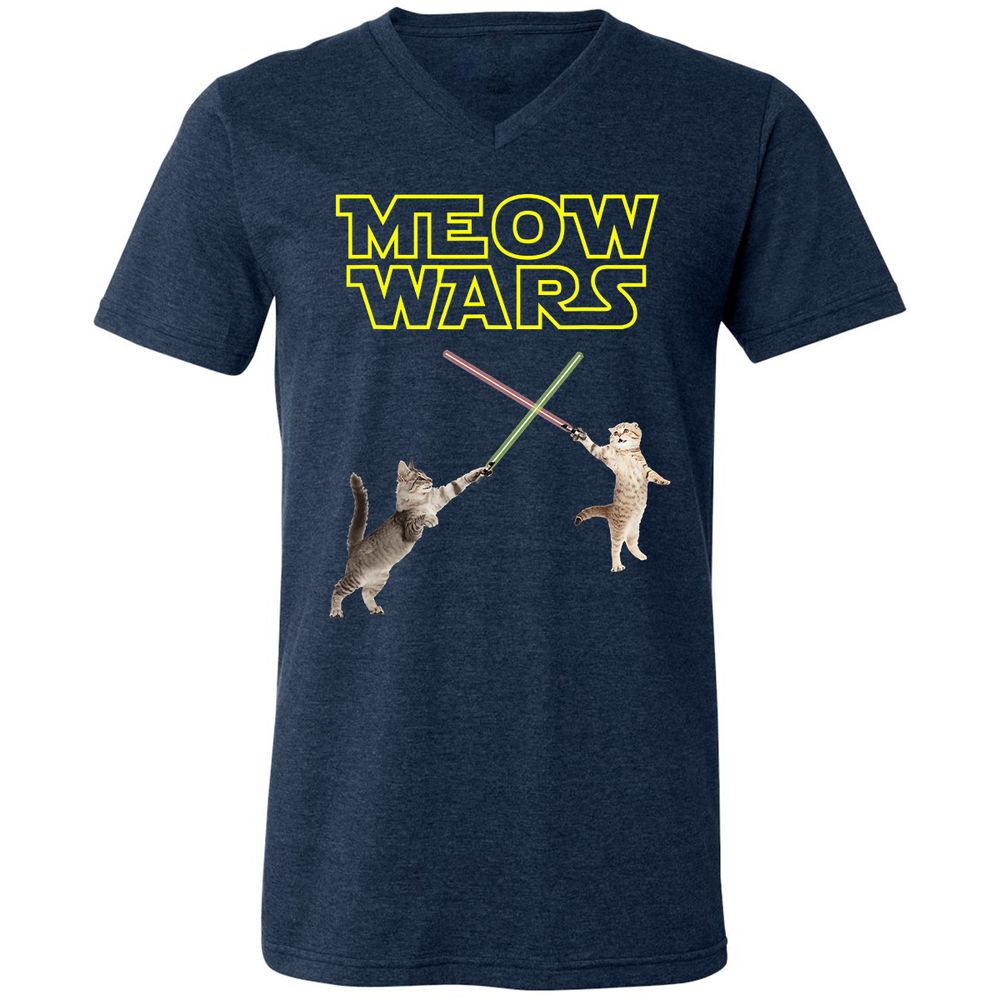 Unisex V-Neck T-Shirt - LFZZ339A - Heather Navy - 15