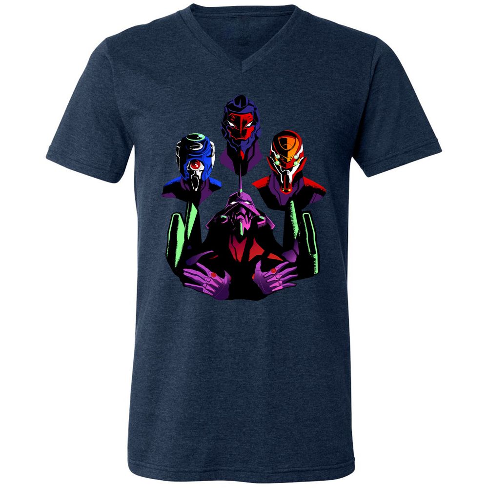 Unisex V-Neck T-Shirt - 7RPGW4W7 - Heather Navy - 15