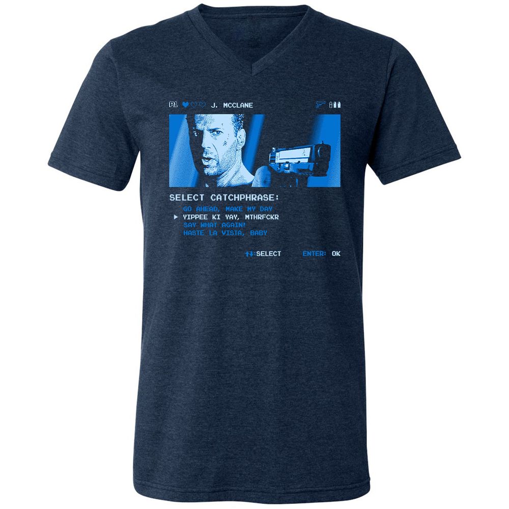 Unisex V-Neck T-Shirt - CVTMSV59 - Heather Navy - 15