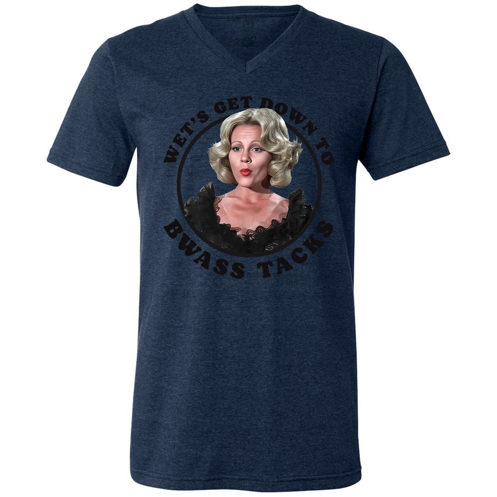 Unisex V-Neck T-Shirt - 8HRLUR38 - Heather Navy - 15