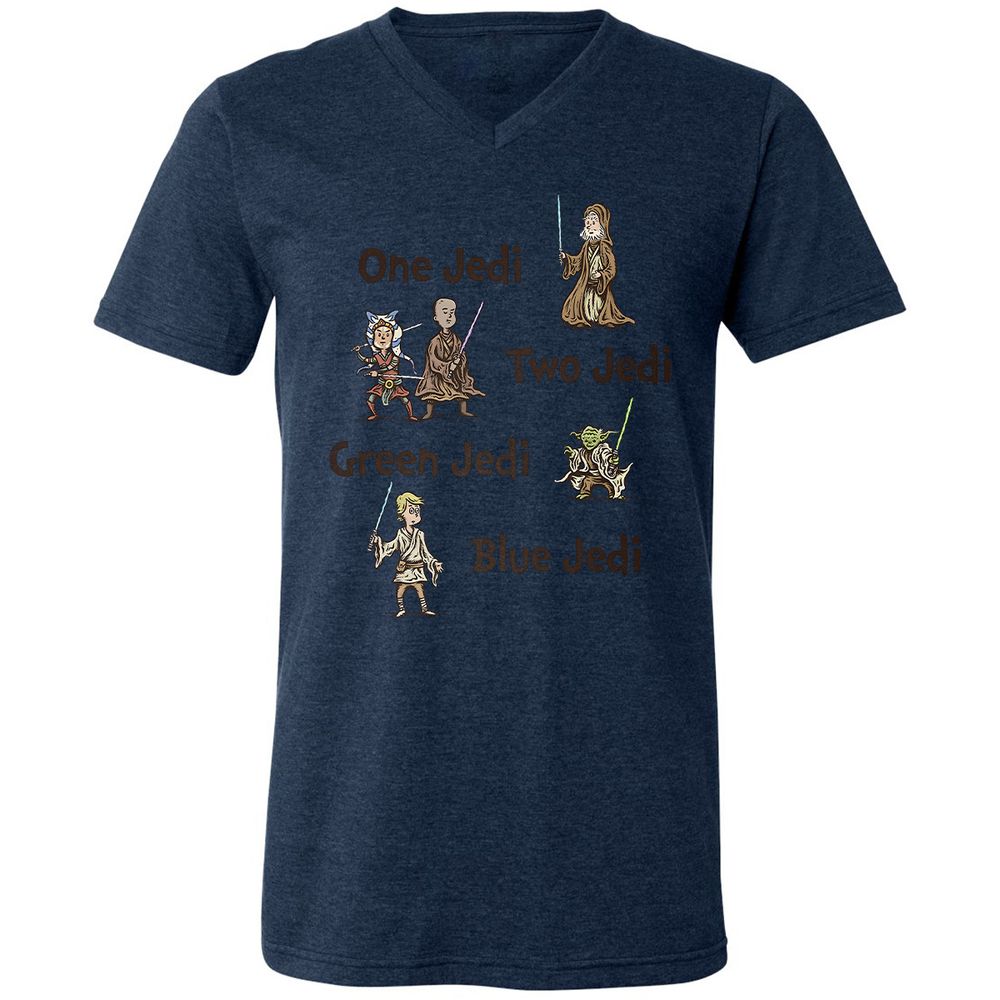 Unisex V-Neck T-Shirt - 6KPWVS2Z - Heather Navy - 15