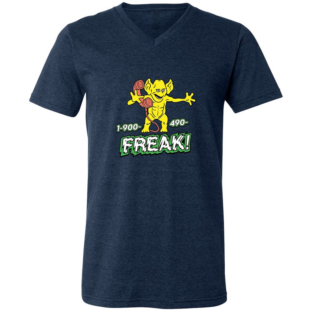 Unisex V-Neck T-Shirt - 7DX7D5LC - Heather Navy - 15